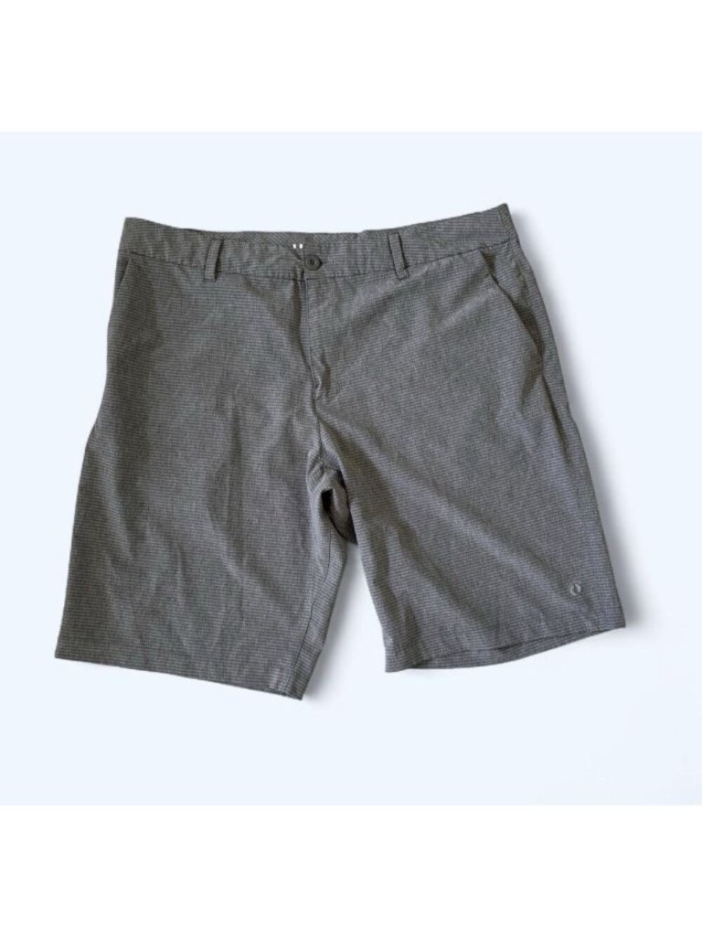 Hang Ten Hybrid Board Chino Shorts Men’s Size 38 Gray Stripe Quick Dry Casual